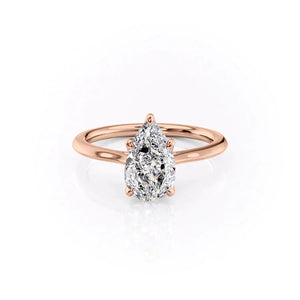 The Madison Set With A 3 Carat Pear Lab Diamond