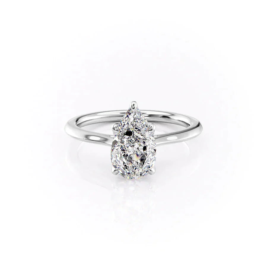 The Madison Set With A 2.5 Carat Pear Moissanite