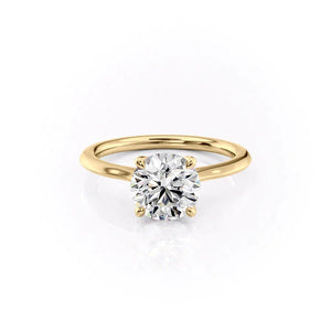The Madison Set With A Round Moissanite