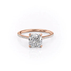 The Pave Madison Set With A 3 Carat Cushion Lab Diamond