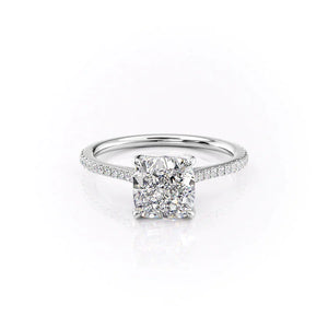 The Pave Madison Set With A 2 Carat Cushion Lab Diamond