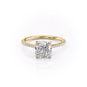 The Pave Madison Set With A 4.5 Carat Cushion Moissanite