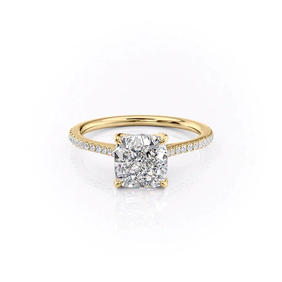 The Pave Madison Set With A 2 Carat Cushion Lab Diamond