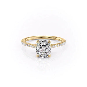 The Pave Madison Set With A 1.5 Carat Elongated Cushion Moissanite