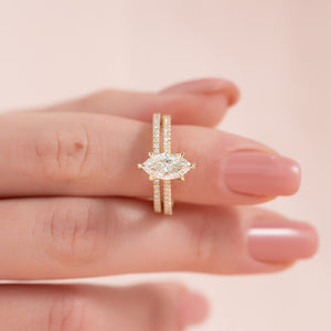 The Pave Madison Set With A 2 Carat Marquise Lab Diamond