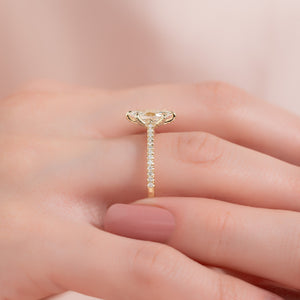 The Pave Madison Set With A 2 Carat Marquise Lab Diamond