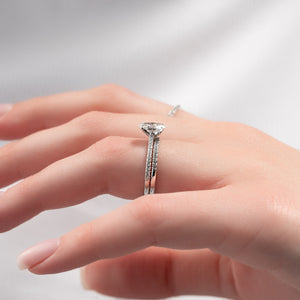 The Pave Madison Set With A 1 Carat Oval Lab Diamond