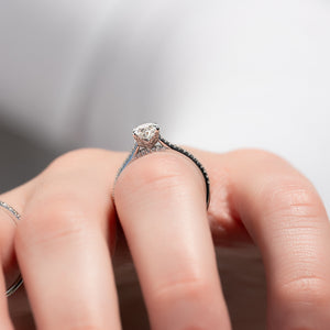 The Pave Madison Set With A 1 Carat Oval Lab Diamond