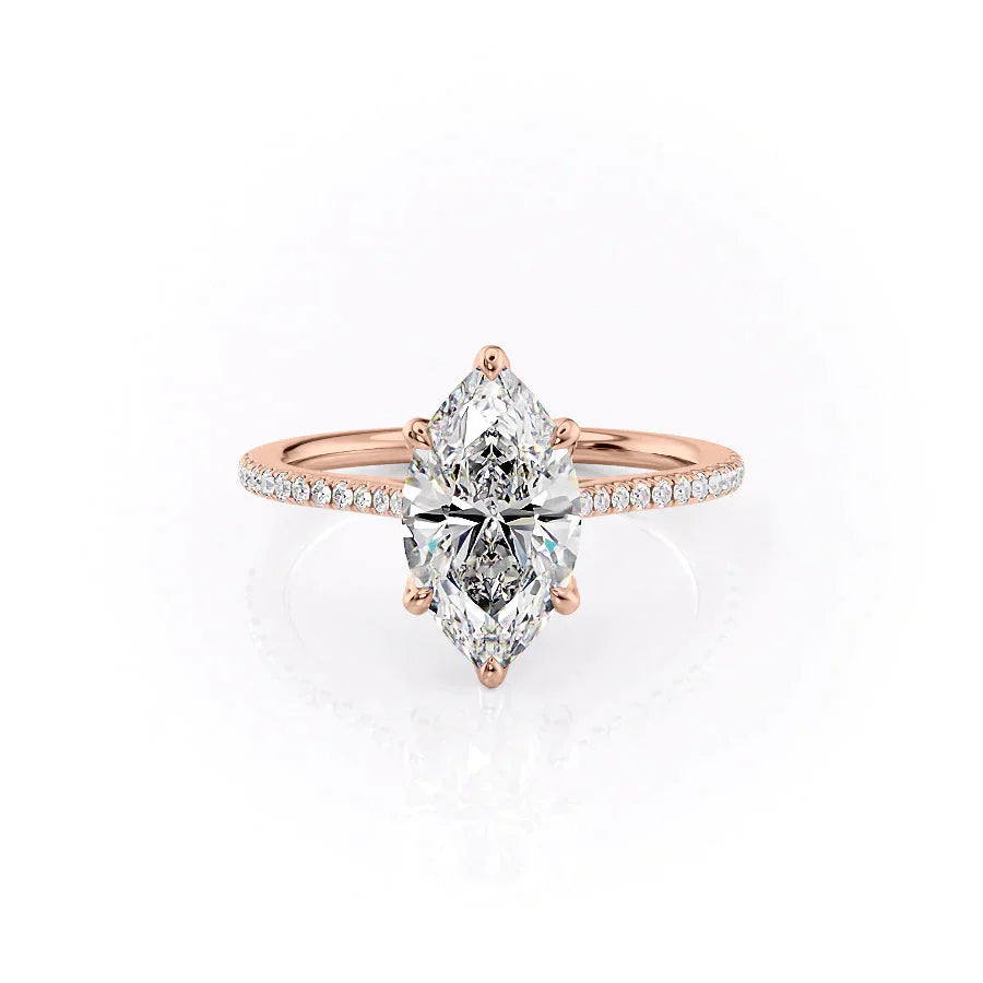 The Pave Madison Set With A 2 Carat Marquise Lab Diamond