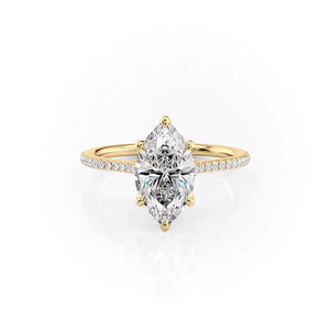 The Pave Madison Set With A 2 Carat Marquise Lab Diamond