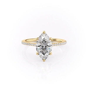 The Pave Madison Set With A 1.5 Carat Marquise Moissanite