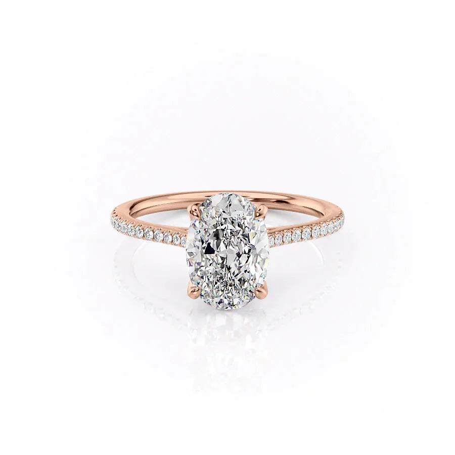 The Pave Madison Set With A 2.5 Carat Oval Lab Diamond