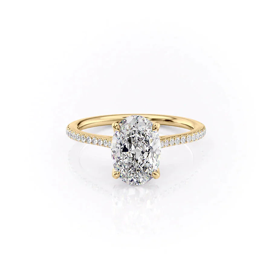 The Pave Madison Set With A 1.5 Carat Oval Moissanite