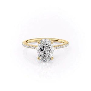 The Pave Madison Set With A 1.5 Carat Oval Moissanite