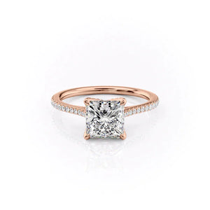 The Pave Madison Set With A 3.5 Carat Princess Moissanite