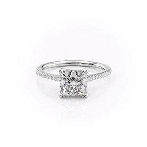 The Pave Madison Set With A 3 Carat Princess Lab Diamond