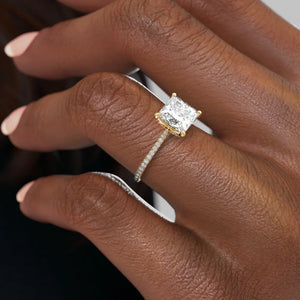The Pave Madison Set With A 2 Carat Princess Moissanite