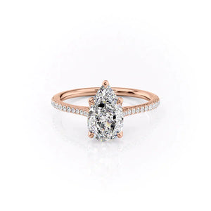 The Pave Madison Set With A 3 Carat Pear Lab Diamond