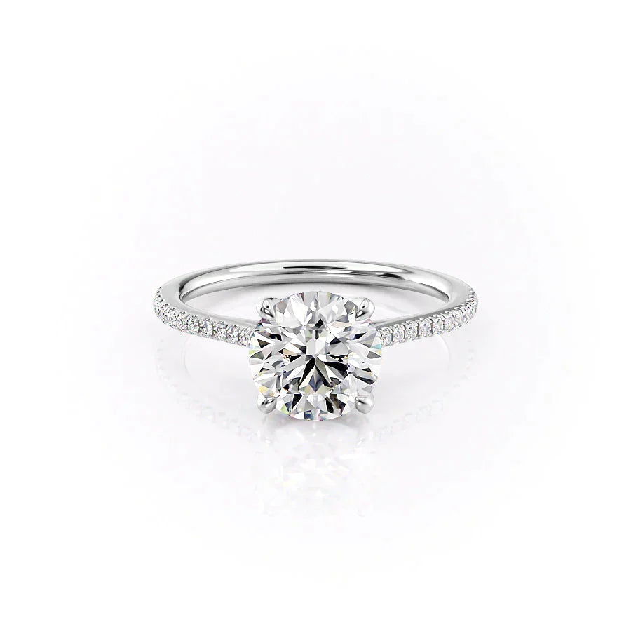 The Pave Madison Set With A 1 Carat Round Lab Diamond
