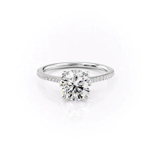 The Pave Madison Set With A 1.5 Carat Round Moissanite