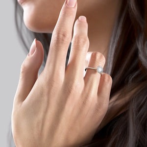 The Pave Madison Set With A 3 Carat Round Lab Diamond