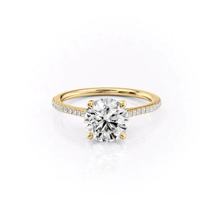 The Pave Madison Set With A 5 Carat Round Moissanite