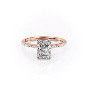 The Pave Madison Set With A 5 Carat Radiant Moissanite
