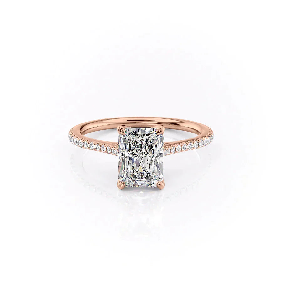 The Pave Madison Set With A 3 Carat Radiant Lab Diamond