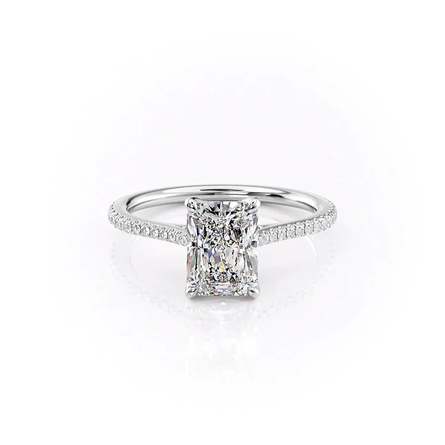 The Pave Madison Set With A 3 Carat Radiant Lab Diamond