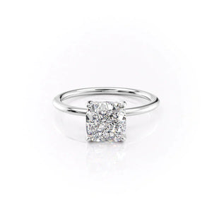 The Petal Kamellie Set With A 1.5 Carat Cushion Lab Diamond
