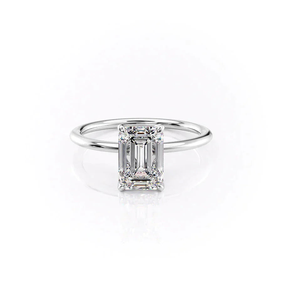 The Petal Kamellie Set With A 1 Carat Emerald Lab Diamond