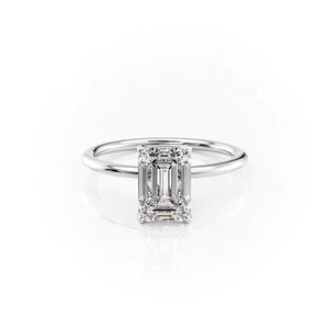 The Petal Kamellie Set With A 2 Carat Emerald Lab Diamond