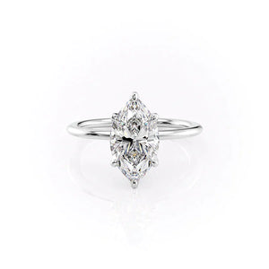 The Petal Kamellie Set With A 2 Carat Marquise Lab Diamond