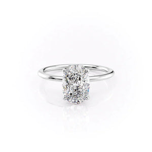 The Petal Kamellie Set With A 2 Carat Oval Lab Diamond