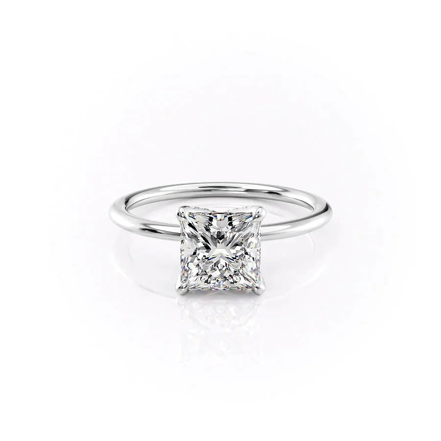 The Petal Kamellie Set With A 2 Carat Princess Lab Diamond
