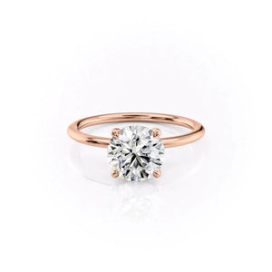 The Petal Kamellie Set With A 3 Carat Round Lab Diamond