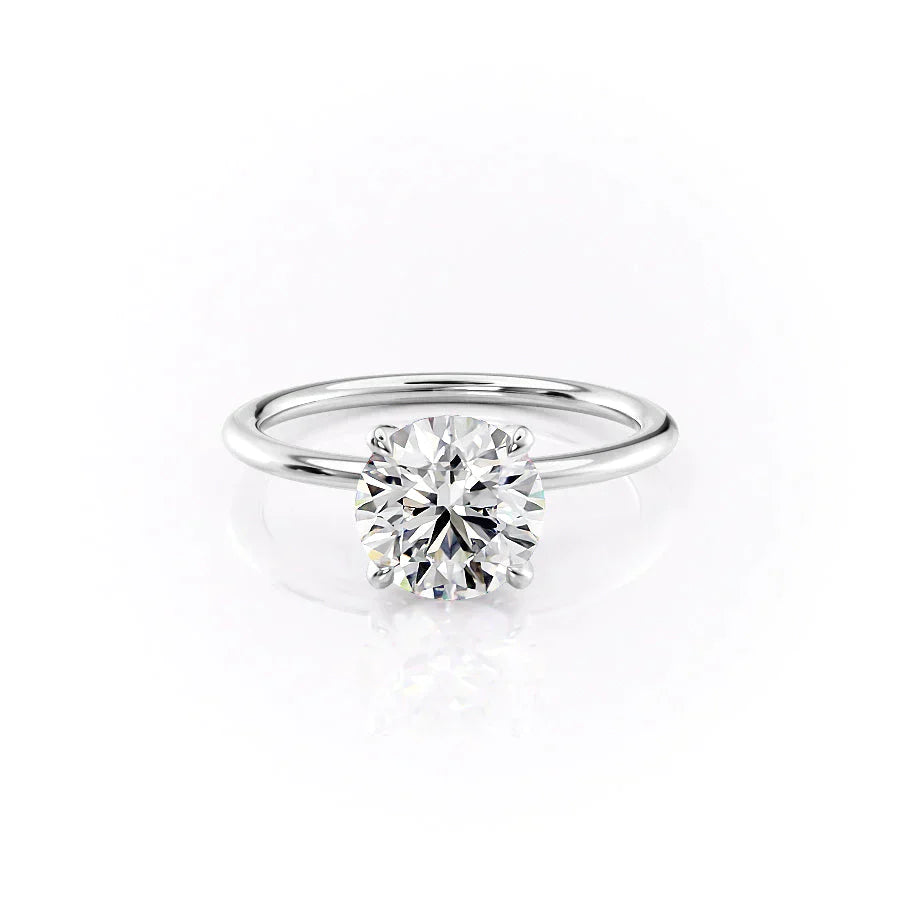The Petal Kamellie Set With A 1 Carat Round Lab Diamond