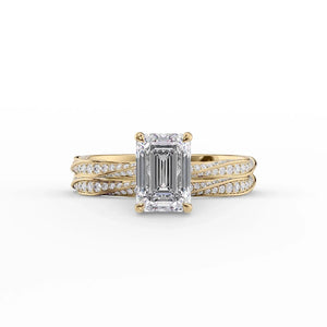 The Caroline Set With A 1 Carat Emerald Lab Diamond