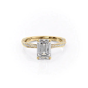 The Caroline Set With A 1.5 Carat Emerald Lab Diamond