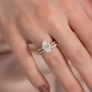 The Caroline Set With A 1 Carat Oval Lab Diamond