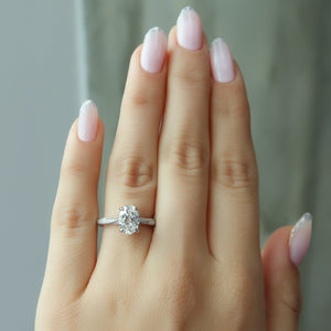 The Caroline Set With A 2 Carat Oval Lab Diamond