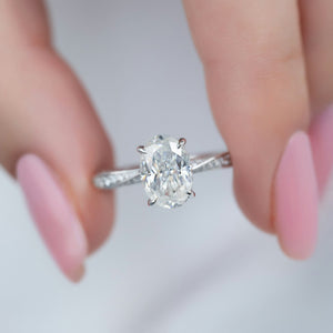 The Caroline Set With A 2 Carat Oval Lab Diamond
