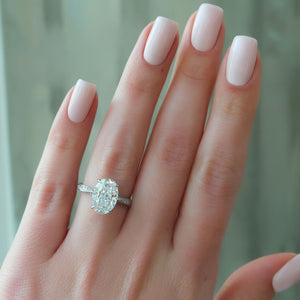 The Caroline Set With A 2 Carat Oval Lab Diamond