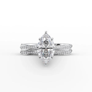 The Caroline Set With A 2 Carat Marquise Lab Diamond