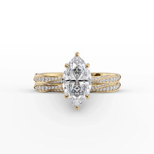 The Caroline Set With A 2 Carat Marquise Lab Diamond