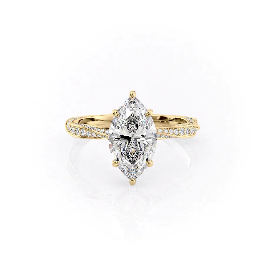 The Caroline Set With A 2 Carat Marquise Lab Diamond