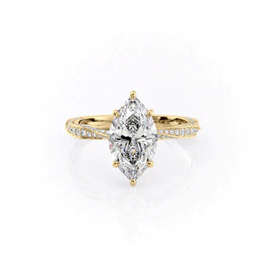 The Caroline Set With A 1.5 Carat Marquise Lab Diamond