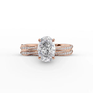 The Caroline Set With A 2.5 Carat Oval Lab Diamond