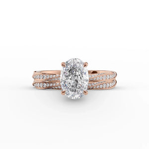 The Caroline Set With A 1 Carat Oval Lab Diamond
