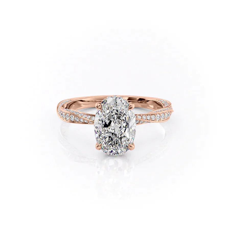 The Caroline Set With A 1 Carat Oval Lab Diamond